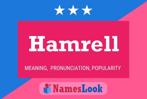 Póster del nombre Hamrell