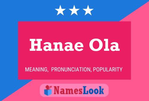 Póster del nombre Hanae Ola