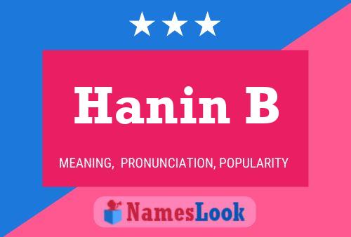 Póster del nombre Hanin B