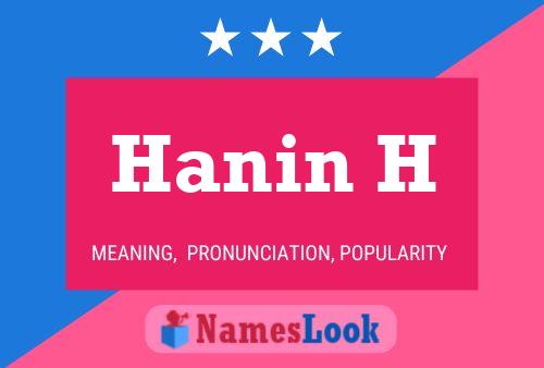 Póster del nombre Hanin H