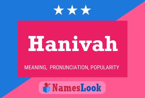 Póster del nombre Hanivah