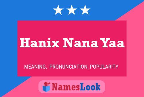 Póster del nombre Hanix Nana Yaa