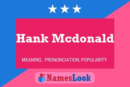 Póster del nombre Hank Mcdonald