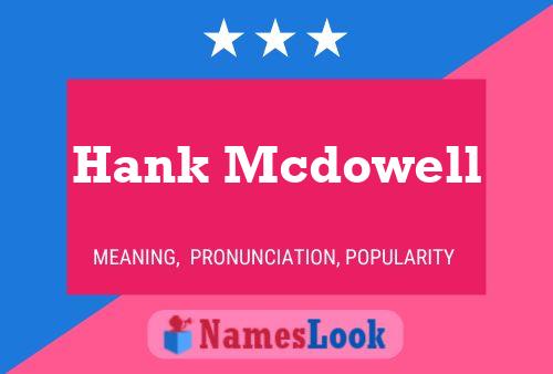 Póster del nombre Hank Mcdowell