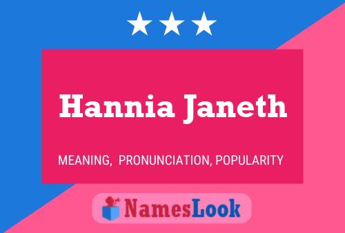 Póster del nombre Hannia Janeth