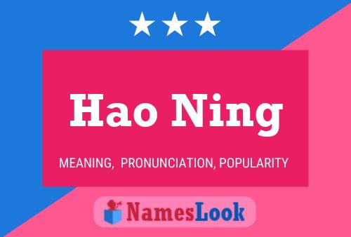 Póster del nombre Hao Ning