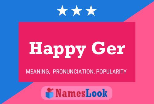 Póster del nombre Happy Ger