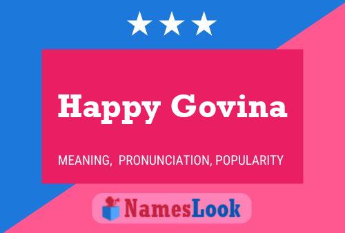 Póster del nombre Happy Govina