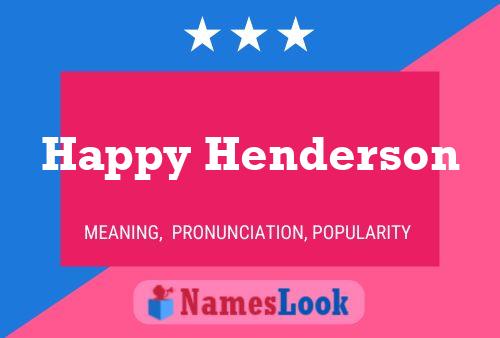 Póster del nombre Happy Henderson