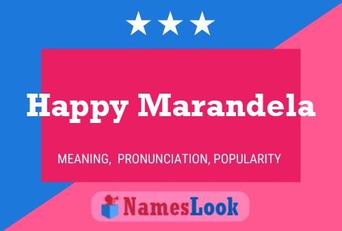 Póster del nombre Happy Marandela