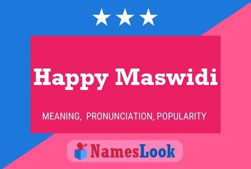 Póster del nombre Happy Maswidi