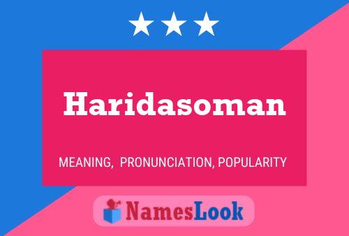 Póster del nombre Haridasoman