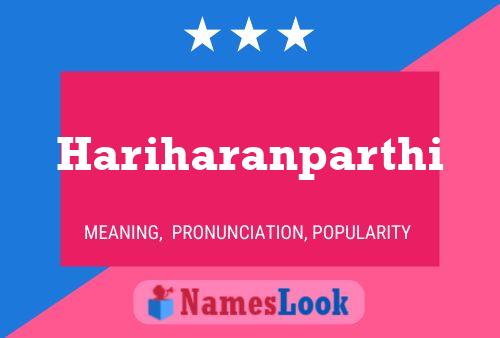 Póster del nombre Hariharanparthi