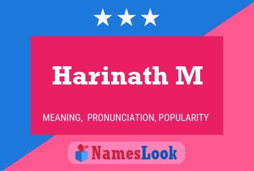 Póster del nombre Harinath M