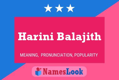 Póster del nombre Harini Balajith