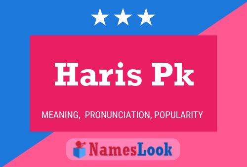 Póster del nombre Haris Pk