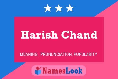 Póster del nombre Harish Chand