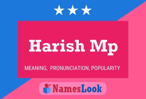 Póster del nombre Harish Mp