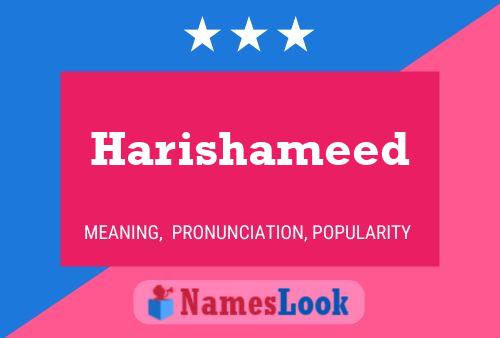 Póster del nombre Harishameed