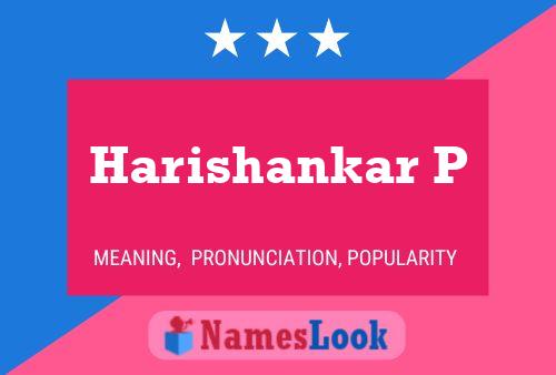 Póster del nombre Harishankar P