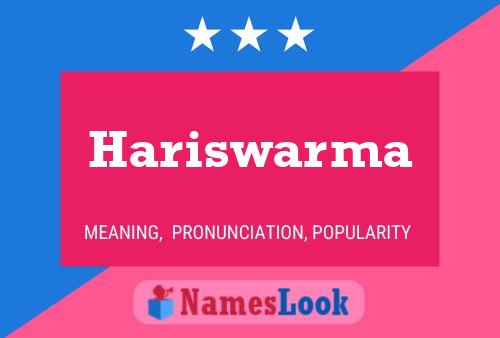 Póster del nombre Hariswarma