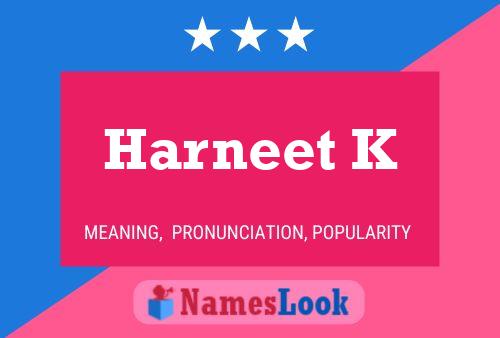 Póster del nombre Harneet K