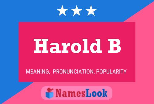 Póster del nombre Harold B