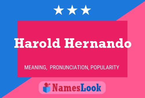 Póster del nombre Harold Hernando