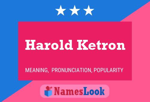 Póster del nombre Harold Ketron