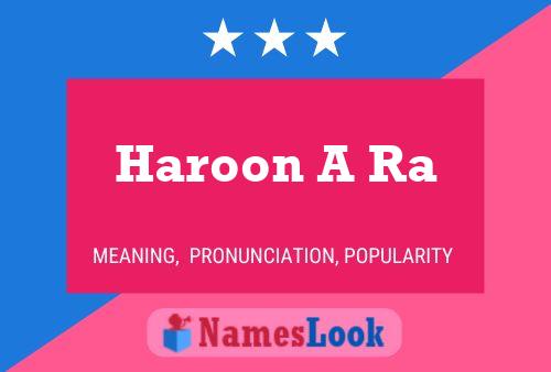 Póster del nombre Haroon A Ra