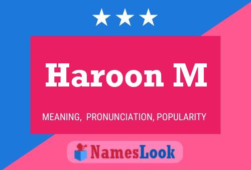 Póster del nombre Haroon M