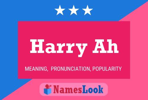 Póster del nombre Harry Ah