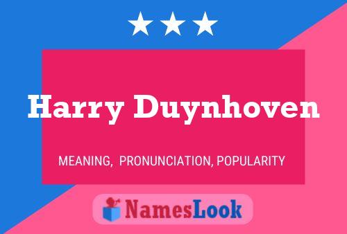 Póster del nombre Harry Duynhoven