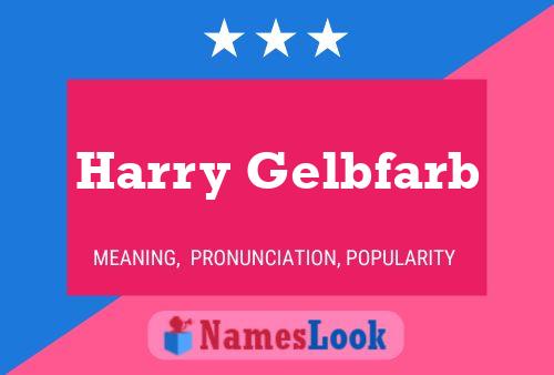 Póster del nombre Harry Gelbfarb