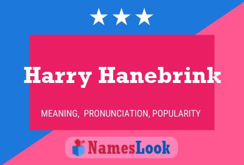 Póster del nombre Harry Hanebrink