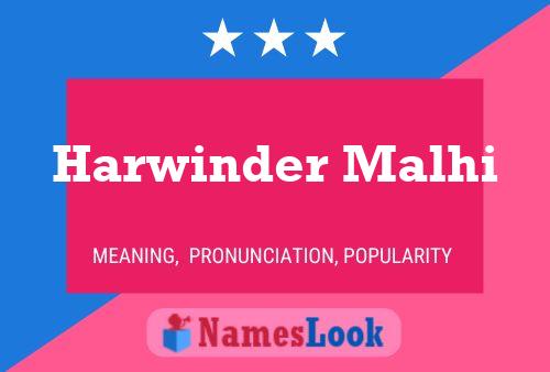 Póster del nombre Harwinder Malhi