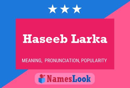 Póster del nombre Haseeb Larka