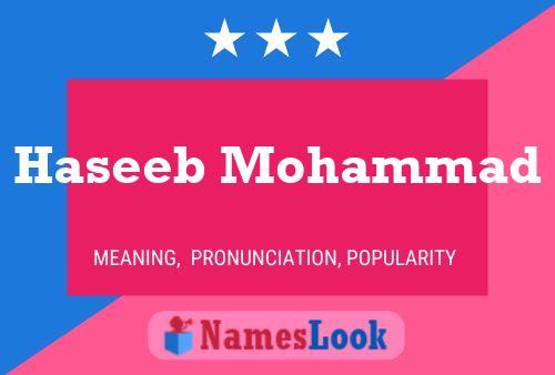 Póster del nombre Haseeb Mohammad