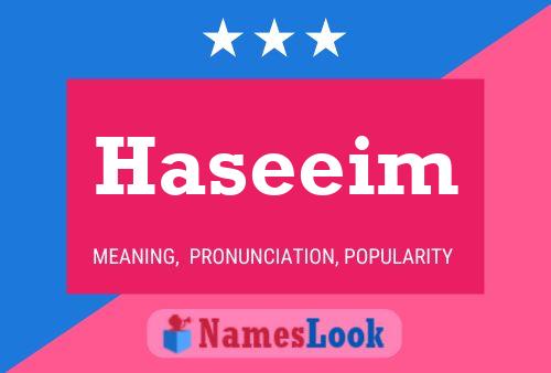 Póster del nombre Haseeim