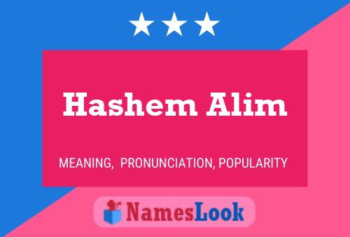 Póster del nombre Hashem Alim