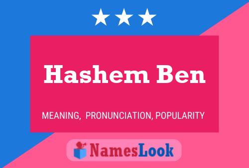 Póster del nombre Hashem Ben