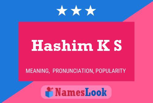 Póster del nombre Hashim K S