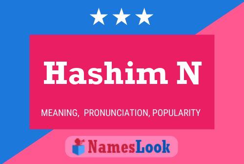 Póster del nombre Hashim N