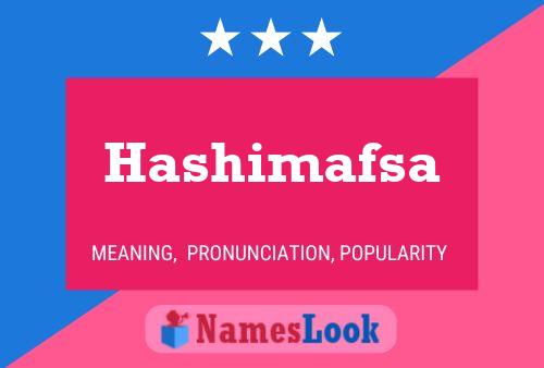 Póster del nombre Hashimafsa