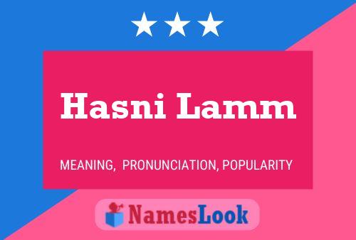 Póster del nombre Hasni Lamm