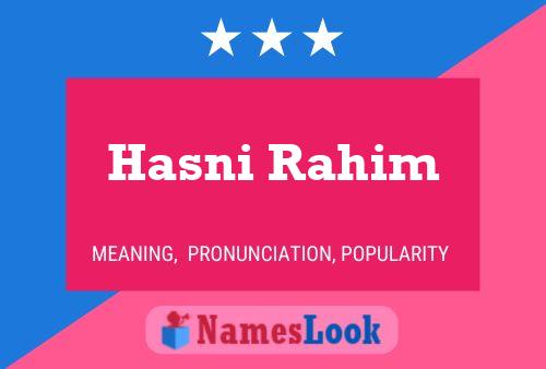 Póster del nombre Hasni Rahim