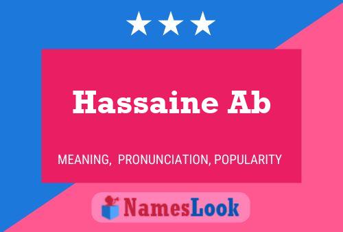 Póster del nombre Hassaine Ab