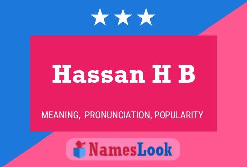 Póster del nombre Hassan H B