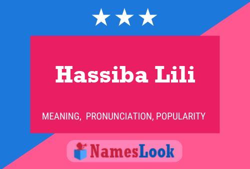 Póster del nombre Hassiba Lili