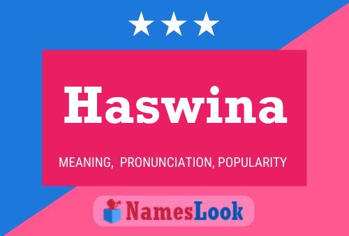 Póster del nombre Haswina